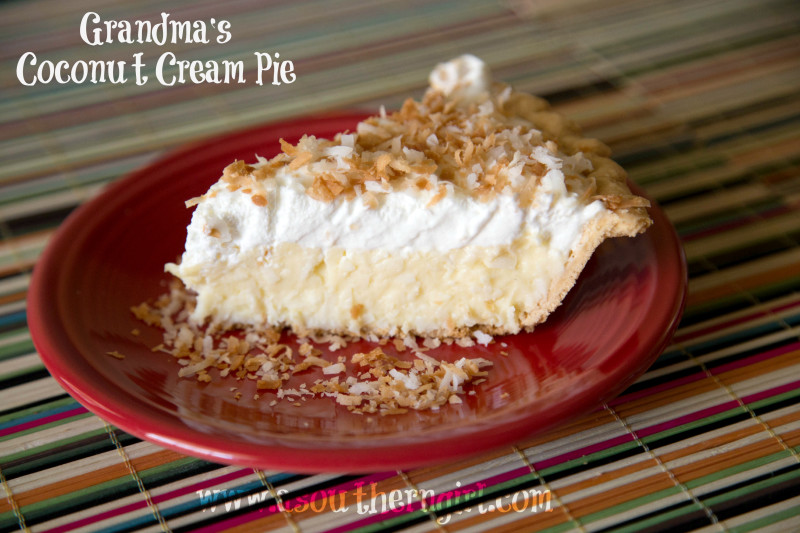 Grandma's Coconut Cream Pie Recipe